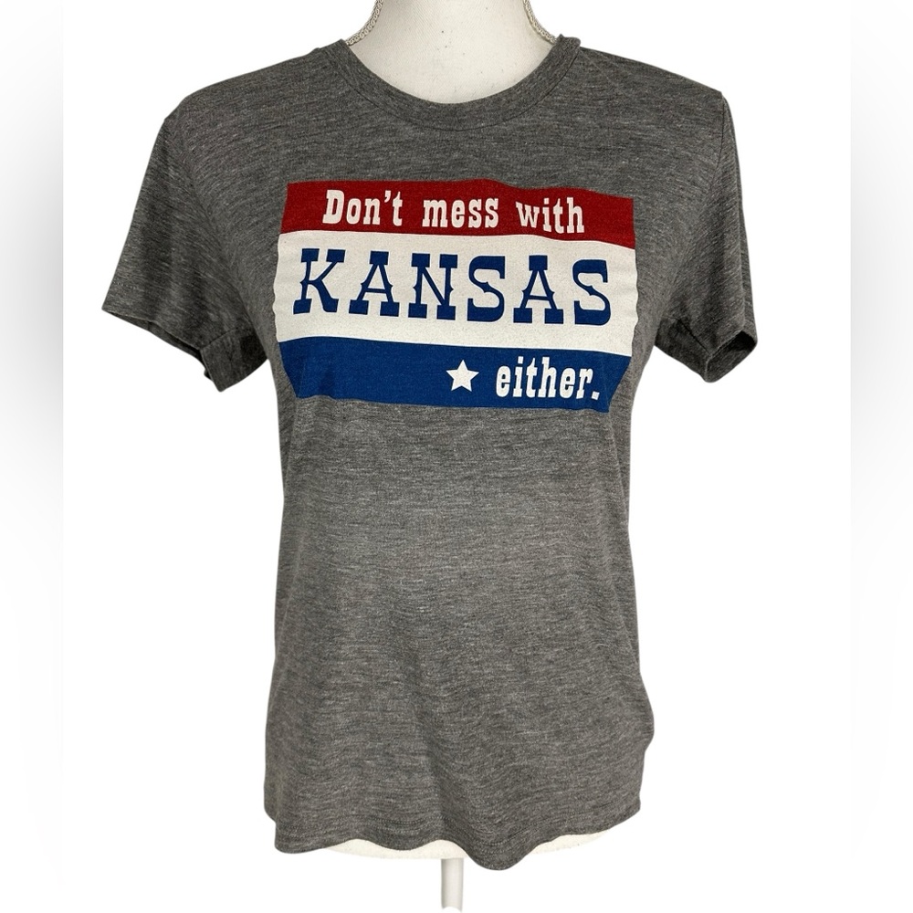 DON’T MESS WITH KANSAS EITHER / Gray T-Shirt / XL / Hipster Emo Y2K Indie